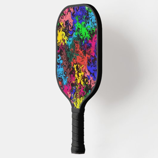 Abstracte kleurrijke tweeling / pickleball paddle (Links)