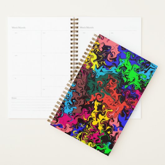 Abstracte kleurrijke tweeling / planner (Display)