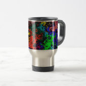 Abstracte kleurrijke tweeling / reisbeker (Voorkant rechts)