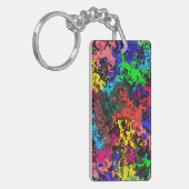 Abstracte kleurrijke tweeling / sleutelhanger (Voorkant Links)