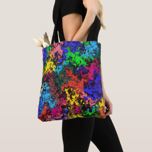 Abstracte kleurrijke tweeling / tote bag