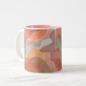 Abstracte kleurrijke tweetonige koffie Mok (Voorkant links)
