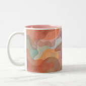 Abstracte kleurrijke tweetonige koffie Mok (Links)