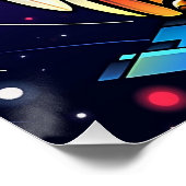 Abstracte kleurrijke uil perfect poster (Hoek)