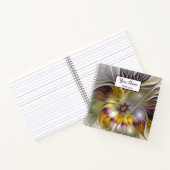 Abstracte kleurrijke ventilatormatige fractale art notitieboek (Binnen)