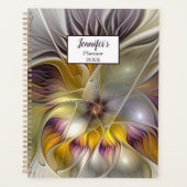 Abstracte kleurrijke ventilatormatige fractale art planner (Voorkant)