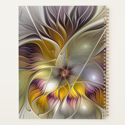 Abstracte kleurrijke ventilatormatige fractale art planner (Achterkant)