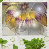 Abstracte kleurrijke ventilatormatige fractale art theedoek (Gevouwen)