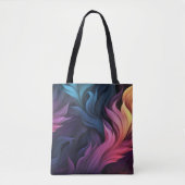 Abstracte kleurrijke veren tote bag (Voorkant)