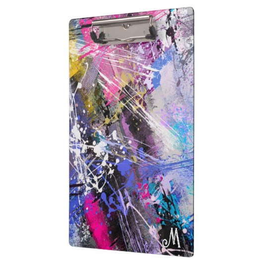 Abstracte kleurrijke verf klembord (Links)