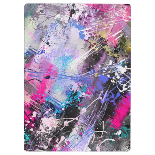 Abstracte kleurrijke verf klembord (Achterkant)