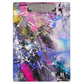 Abstracte kleurrijke verf klembord (Voorkant)