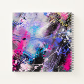 Abstracte kleurrijke verf notitieboek (Achterkant)