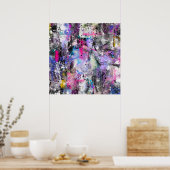 Abstracte kleurrijke verf poster (Keuken)