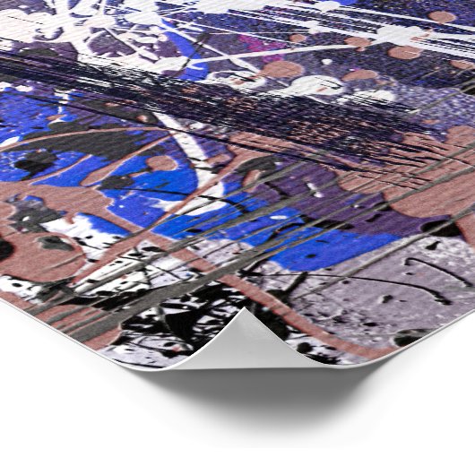 Abstracte kleurrijke verf poster (Hoek)