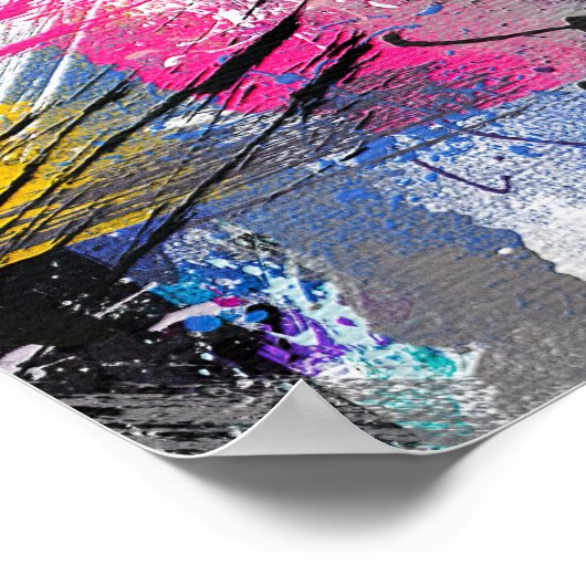 Abstracte kleurrijke verf poster (Hoek)