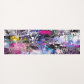 Abstracte kleurrijke verf yogamat (Achterkant (horizontaal))