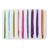 Abstracte kleurrijke verfpenseelstreken badmat (Voorkant)