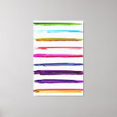 Abstracte kleurrijke verfpenseelstreken canvas afdruk (Voorkant)