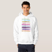 Abstracte kleurrijke verfpenseelstreken hoodie (Voorkant volledig)