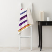 Abstracte kleurrijke verfpenseelstreken sherpa deken (In situ)