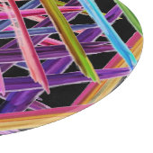 Abstracte kleurrijke verfpenseelstreken snijplank (Hoek)