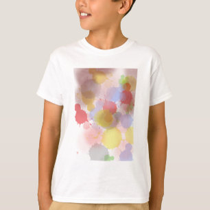 Abstracte kleurrijke verfspatten t-shirt
