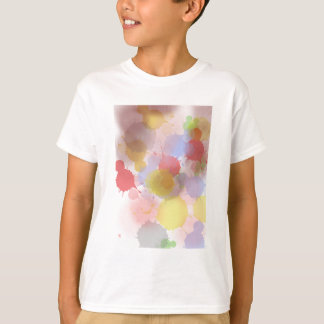 Abstracte kleurrijke verfspatten t-shirt