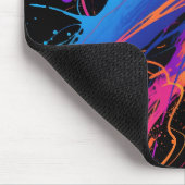 Abstracte kleurrijke verfspetterachtergrond muismat (Hoek)