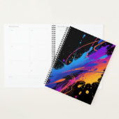 Abstracte kleurrijke verfspetterachtergrond planner (Display)