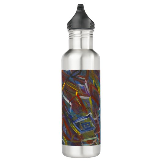 Abstracte kleurrijke "vierkanten" waterfles waterfles  (Rechts)