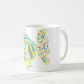 Abstracte Kleurrijke Vis Koffie Mok (Voorkant rechts)