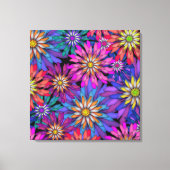 Abstracte kleurrijke vloerbekkens canvas afdruk (Voorkant)