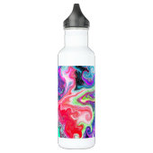 Abstracte kleurrijke vloerkunst Waterfles (Links)