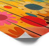 Abstracte kleurrijke vogel levendige kleuren kweke poster (Hoek)