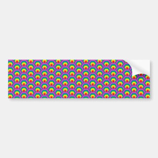 Abstracte kleurrijke vormen bumpersticker (Voorkant)