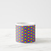 Abstracte kleurrijke vormen espresso kop (Voorkant)