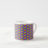 Abstracte kleurrijke vormen espresso kop (Voorkant rechts)