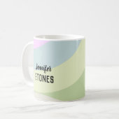 Abstracte kleurrijke vormen koffiemok (Voorkant links)