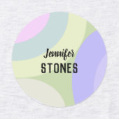 Abstracte kleurrijke vormen medewerker labels (Design 2)