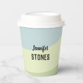 Abstracte kleurrijke vormen papieren bekers (Voorkant)