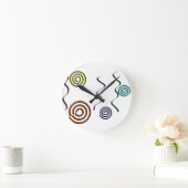 Abstracte kleurrijke vormen ronde klok (Huis)