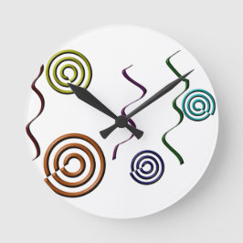 Abstracte kleurrijke vormen ronde klok