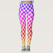 Abstracte Kleurrijke Vormen Witte Leggings (Voorkant)