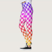 Abstracte Kleurrijke Vormen Witte Leggings (Links)