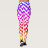 Abstracte Kleurrijke Vormen Witte Leggings (Achterkant)