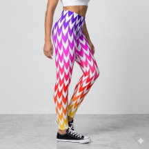 Abstracte Kleurrijke Vormen Witte Leggings