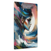 Abstracte kleurrijke vrouw gezicht muurdecoratie p klembord (Rechts)