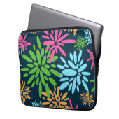 Abstracte Kleurrijke Vuurwerkbloem Elektronicatas Laptop Sleeve (Voorkant Links)