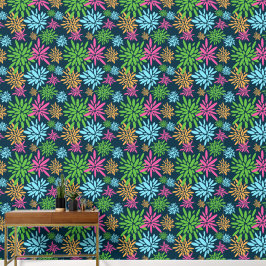 Abstracte kleurrijke vuurwerkbloemen behang